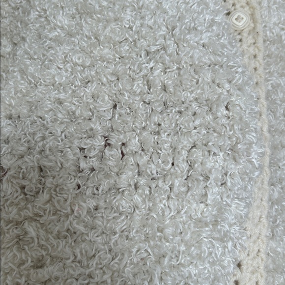 Vintage Cream Textured Cardigan - Picture 7 of 12